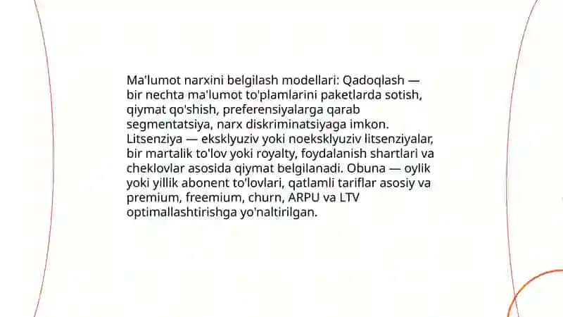 Raqamli iqtisofiyotda mikroiqtisodiy muammolar. Data narxi va algoritmik raqobat 4