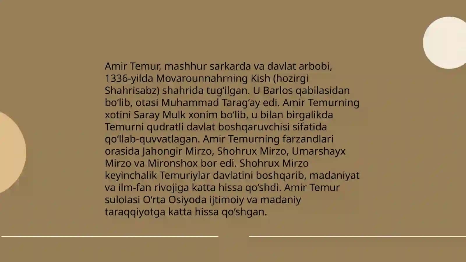 Amir Temurning tug‘ilishi 4