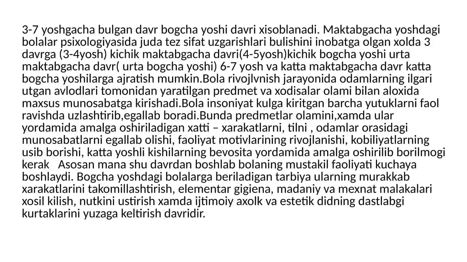 Ilk bolalik davrida psixik rivojlanish xususiyatlari 4
