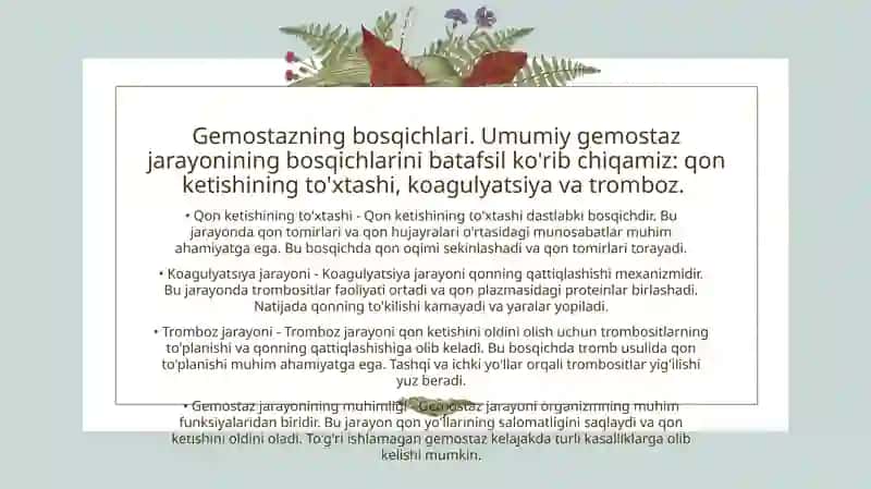 Koagulyatsion gemostaz 4