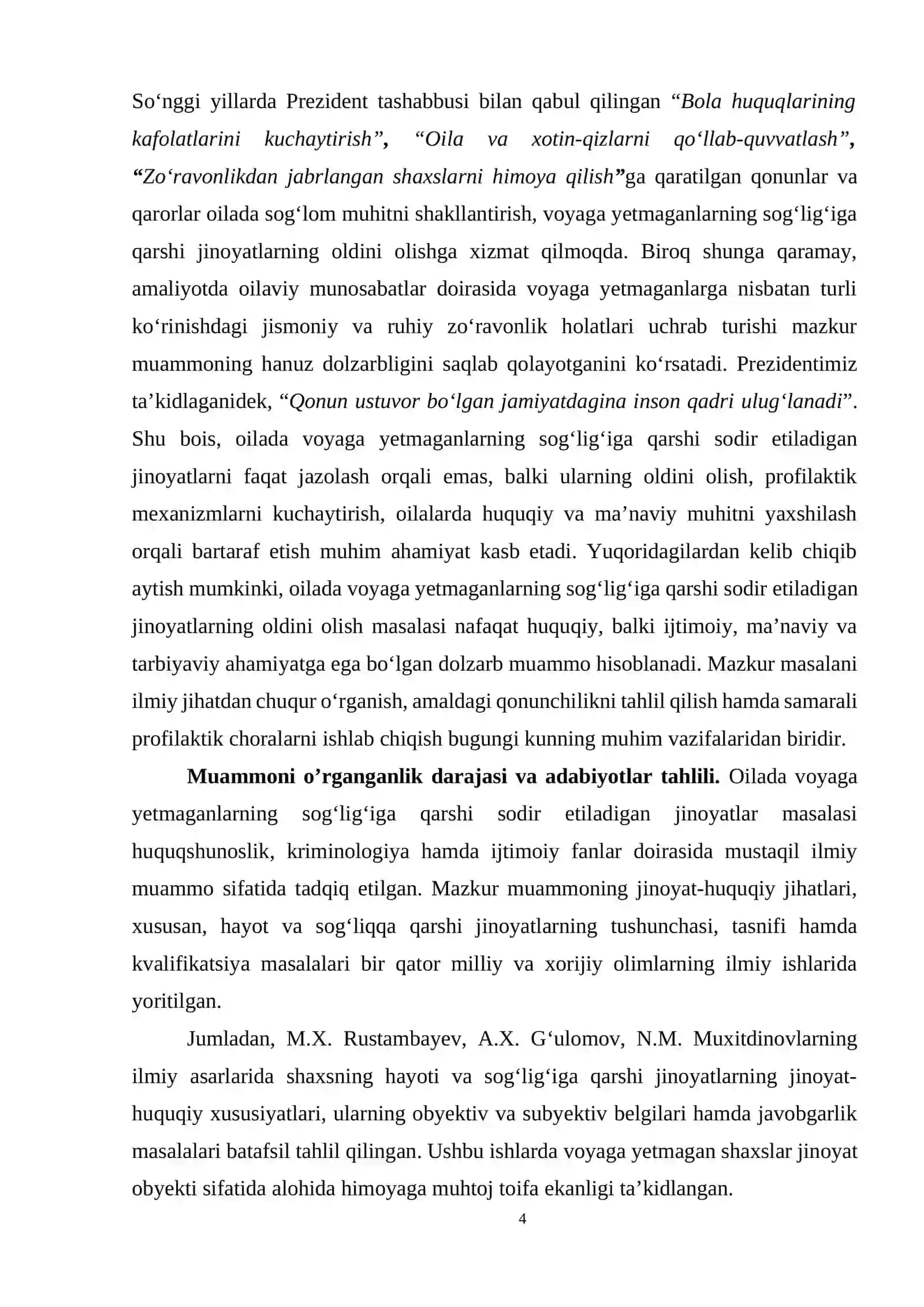 Oilada Voyaga Yetmaganlarning Sog'lig'iga Qarshi Sodir Etiladigan Jinoyatların Oldini Olish 4