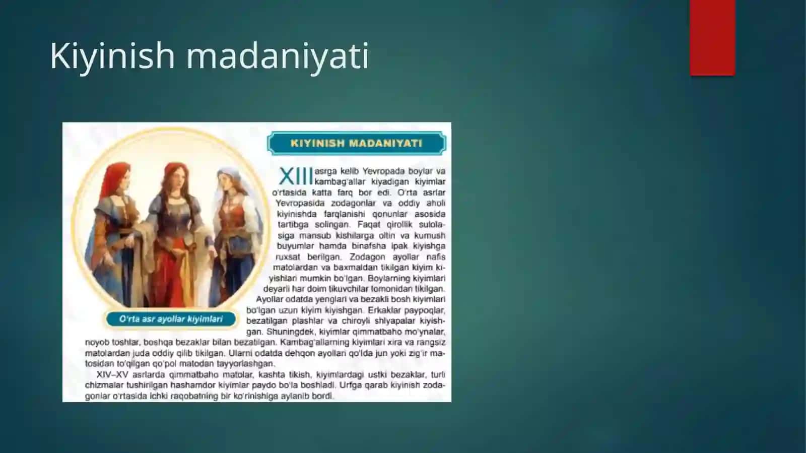 O'rta asrlarda Yevropa aholisining kundalik hayoti 4