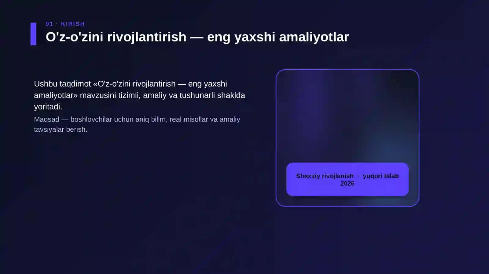 O'z-o'zini rivojlantirish — eng yaxshi amaliyotlar 4