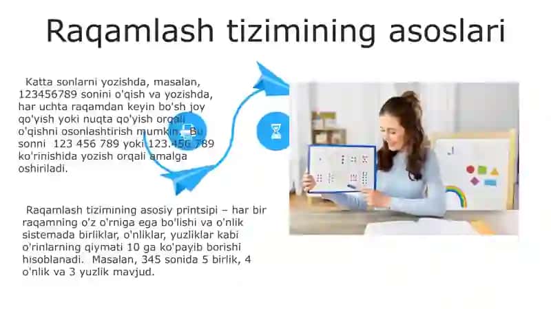 Ko'p xonali nomanfiy butun sonlarni nomerlashga o'rgatish metodikasi 4