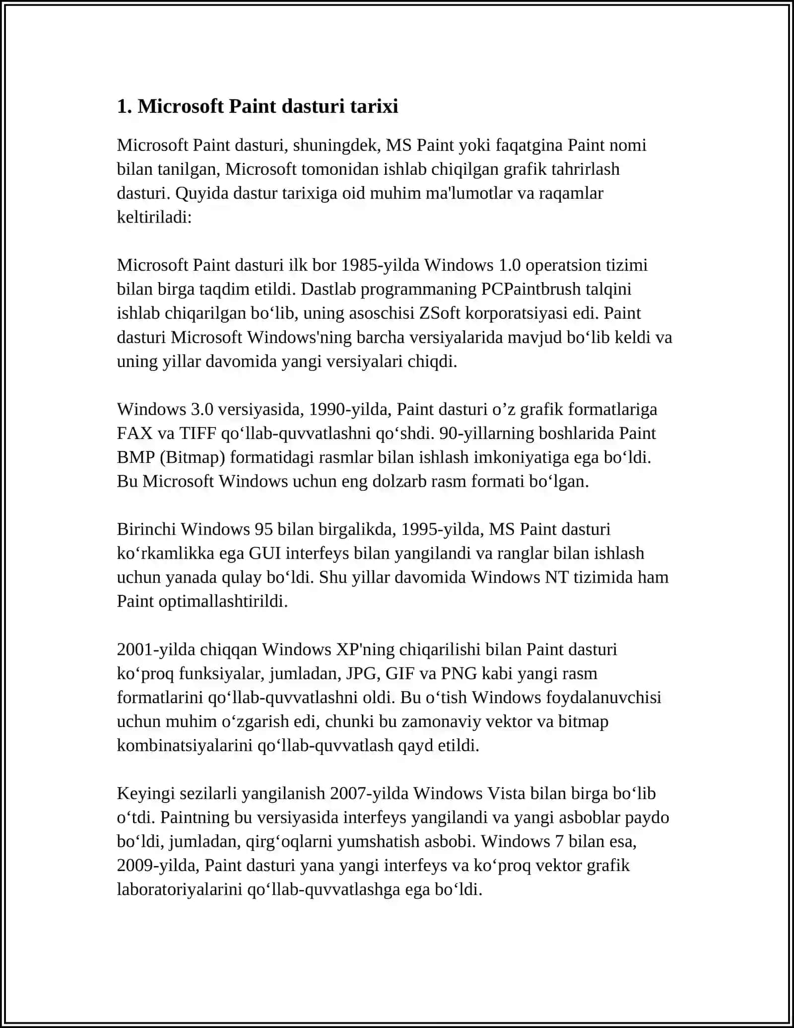 MICROSOFT PAINT DASTURI 4