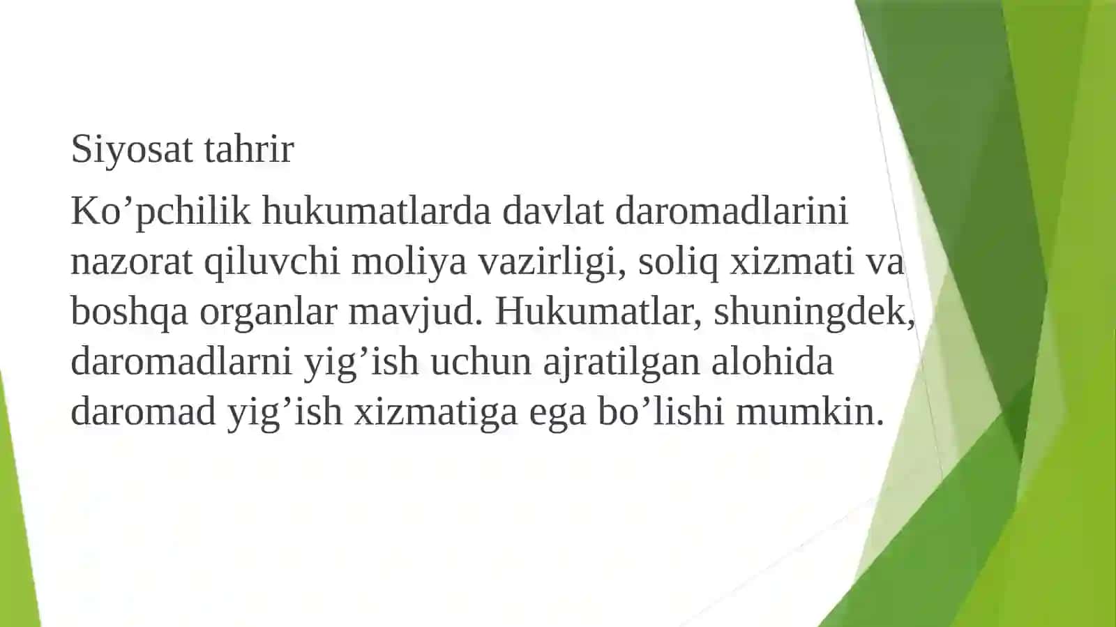 Davlat daromadlari va xarajatlari tizimi ularni takomillashtirish 4