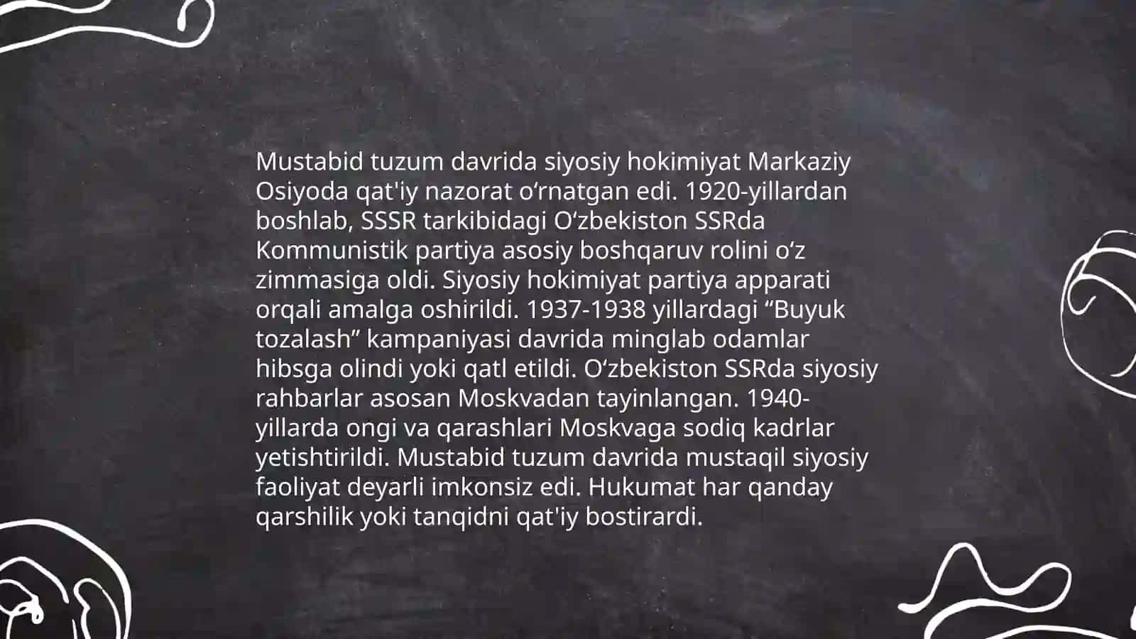 Mustabid tuzum davri 4