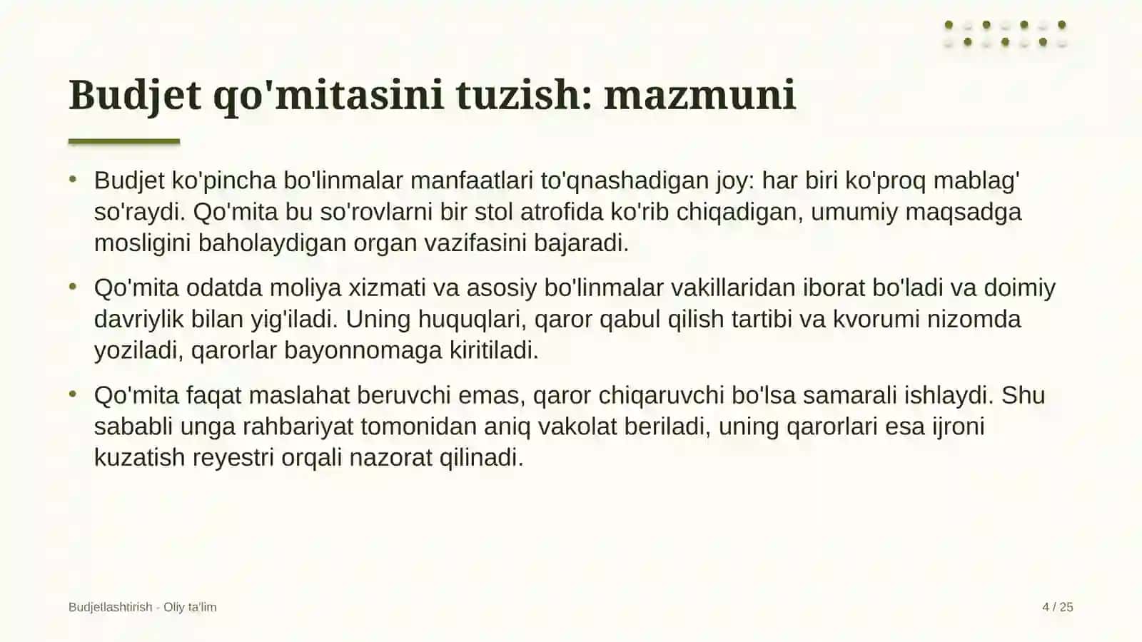 ta'lim turizmida budjet qo'mitasini tuzish 8450 4