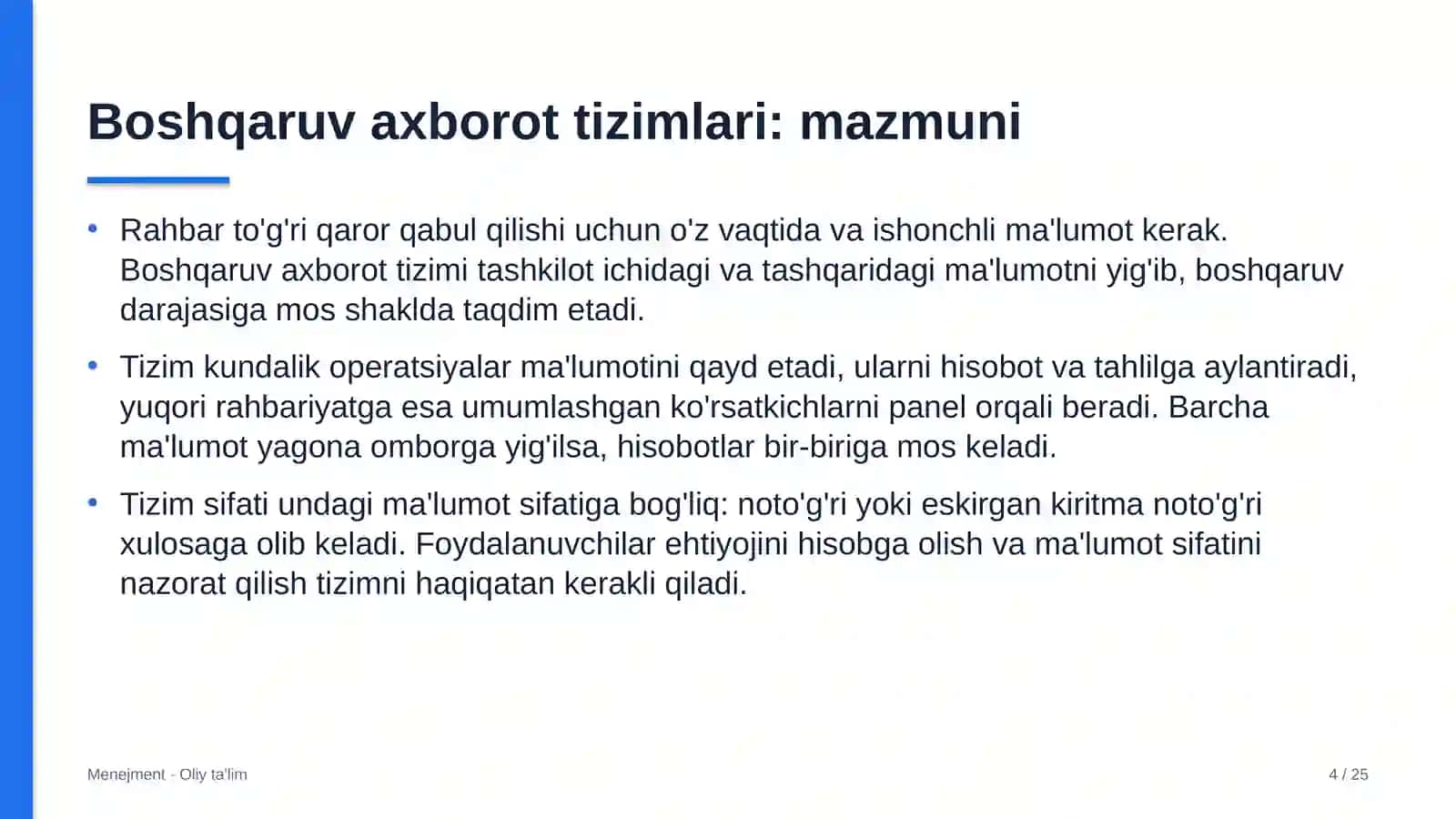 Buxgalteriya xizmatlarida boshqaruv axborot tizimlari 4