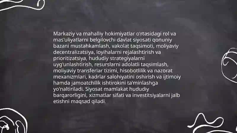 Hududlarni va mintaqani rivojlantirishda davlatning siyosati 4