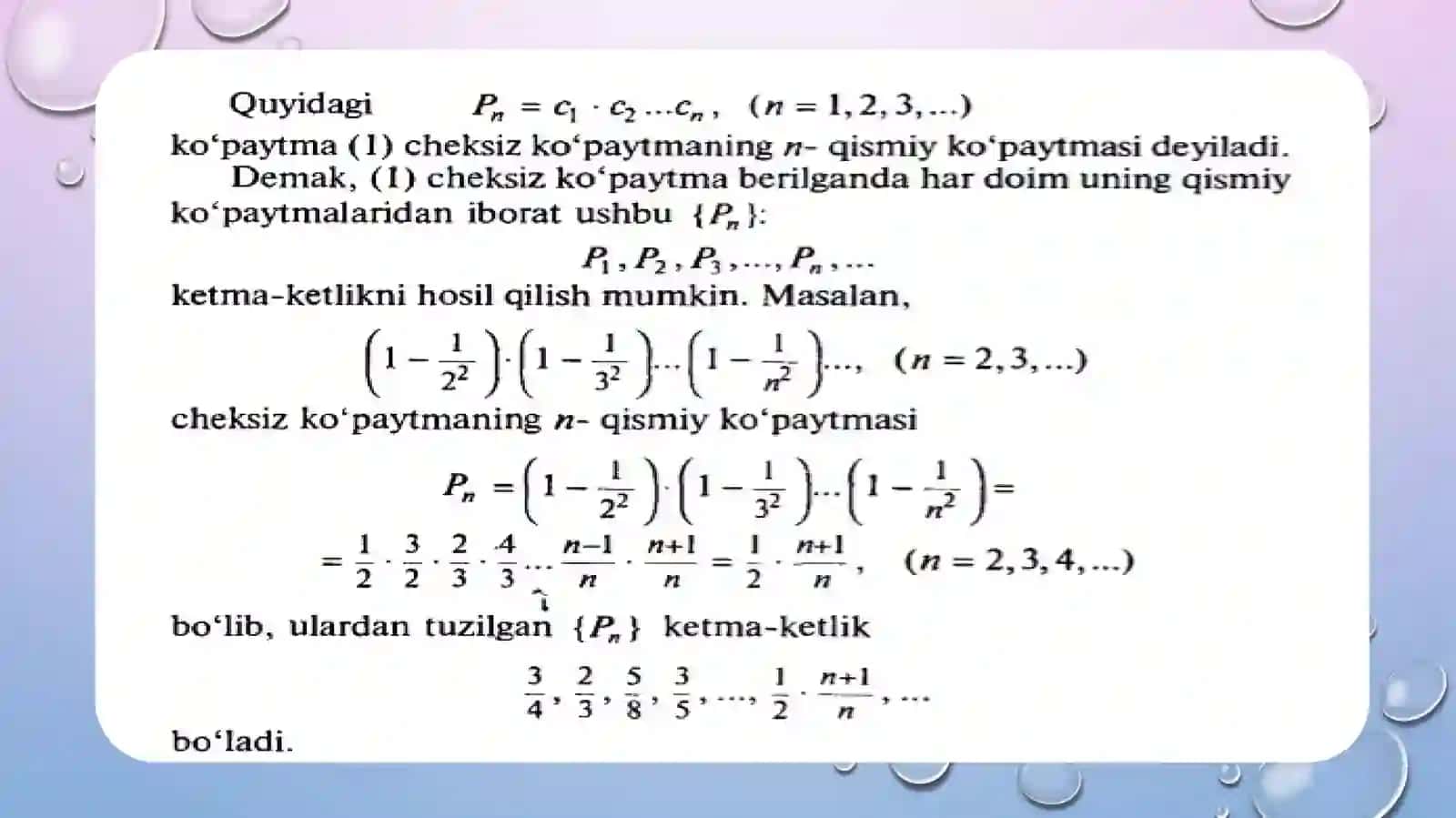 Cheksizko’paytma 4