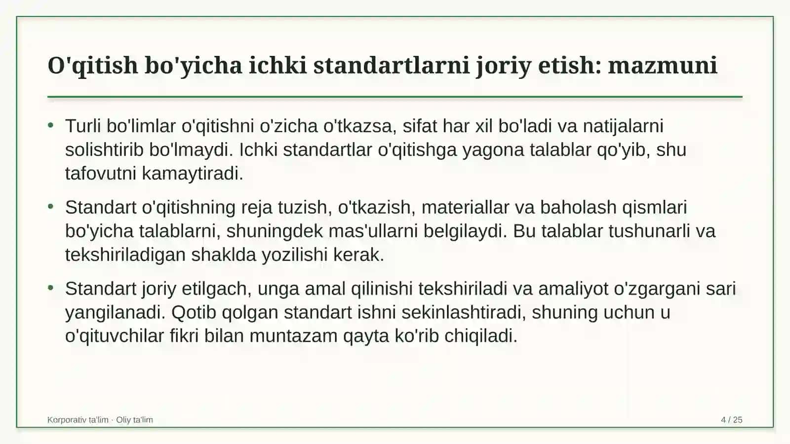 spa salonlarda o'qitish sohasidagi ichki standartlarni joriy etish 4672 4