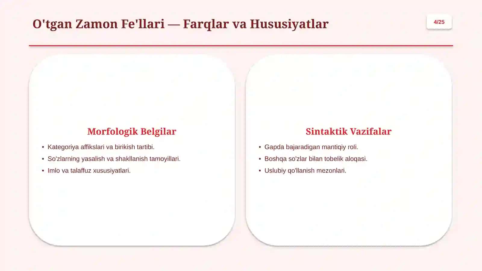 Fe'l Zamonlari, Mayllari va Yasalishi 4