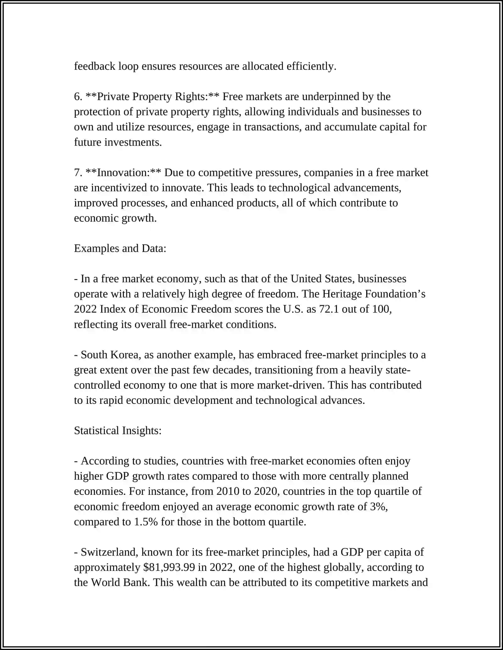 WHAT IS A FREE MARKET? 4