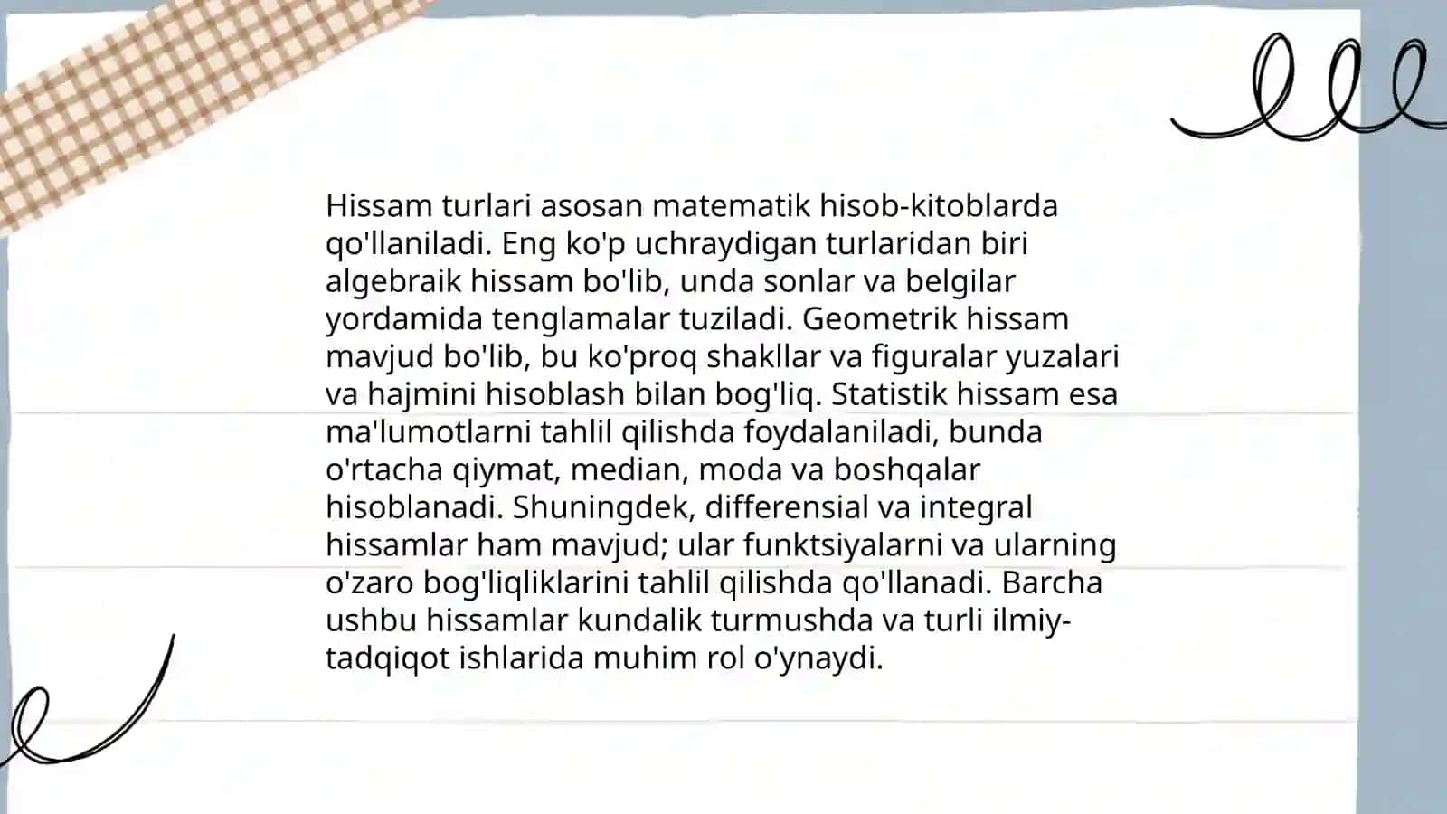 Hissamning tarixi 4