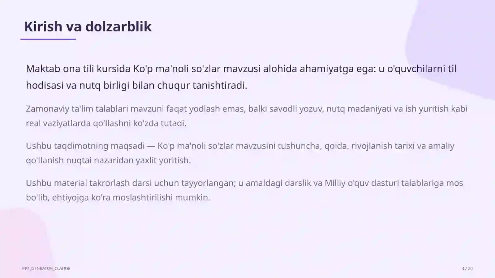 Ko'p ma'noli so'zlar (5-sinf) 4