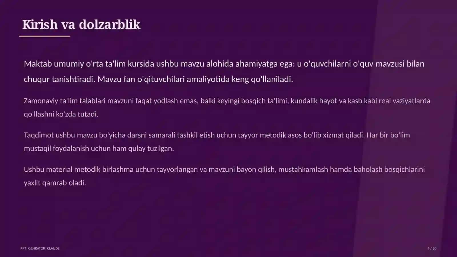 Dolzarb mavzular 4