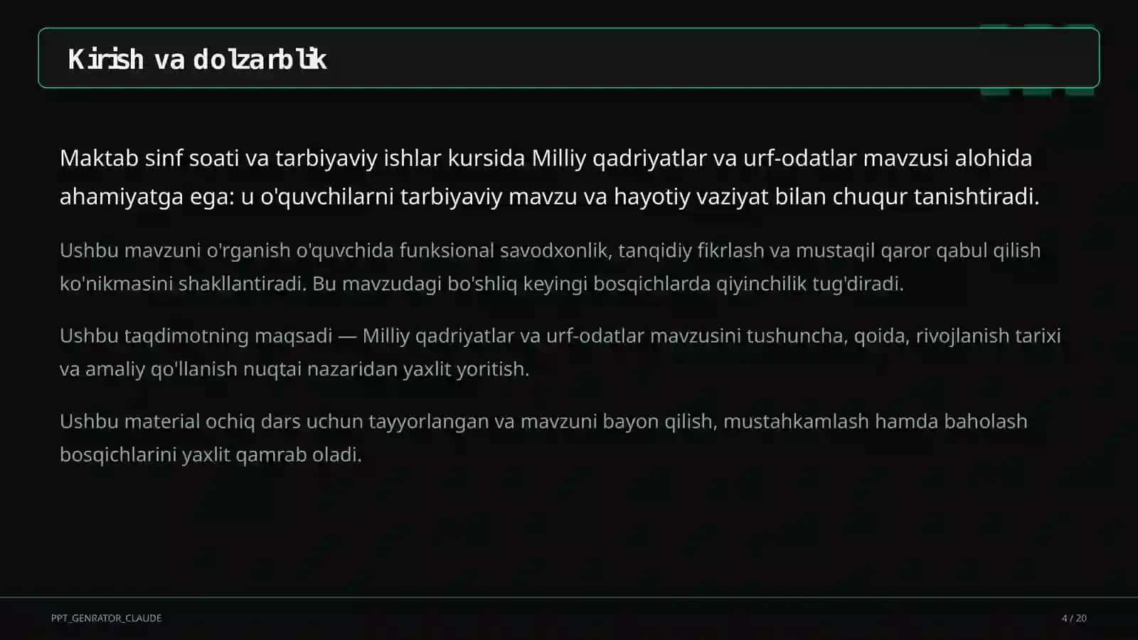 Milliy qadriyatlar va urf-odatlar 4