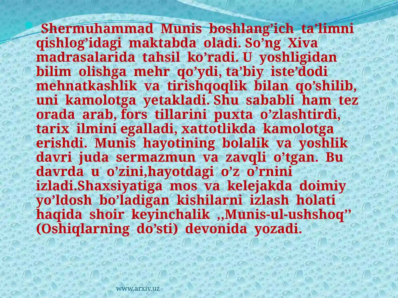 Shermuhammad Munis 4