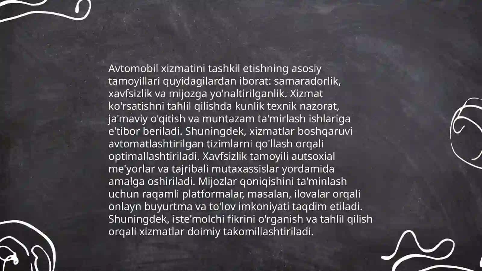 Avtamabil xizmatini vazifasi va uni tashkillashtirish 4