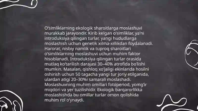 Chet el floralaridan introduksiya qilingan dorivor oʻsimliklarning morfologik belgilari 4