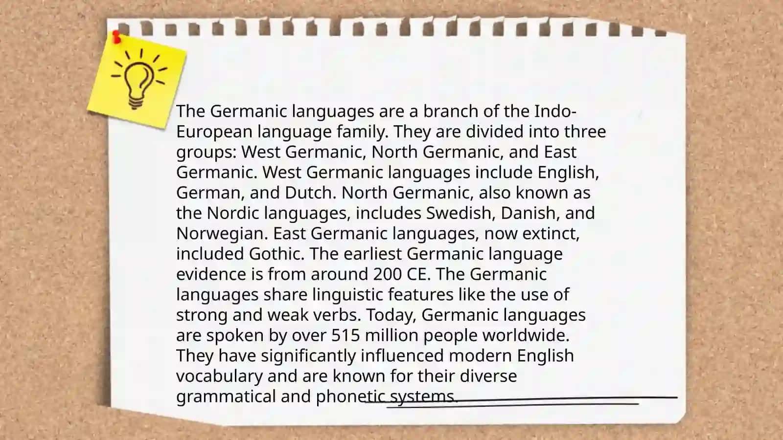 Plan: History of the Germanic Languages 4