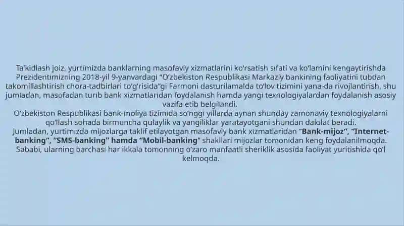 Tijorat banklarining yangi xizmat turlari 4