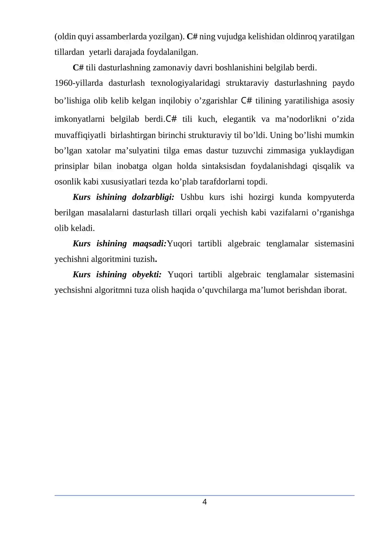 Yuqori tartibli algebraik tenglamalar sistemasini yechish 4