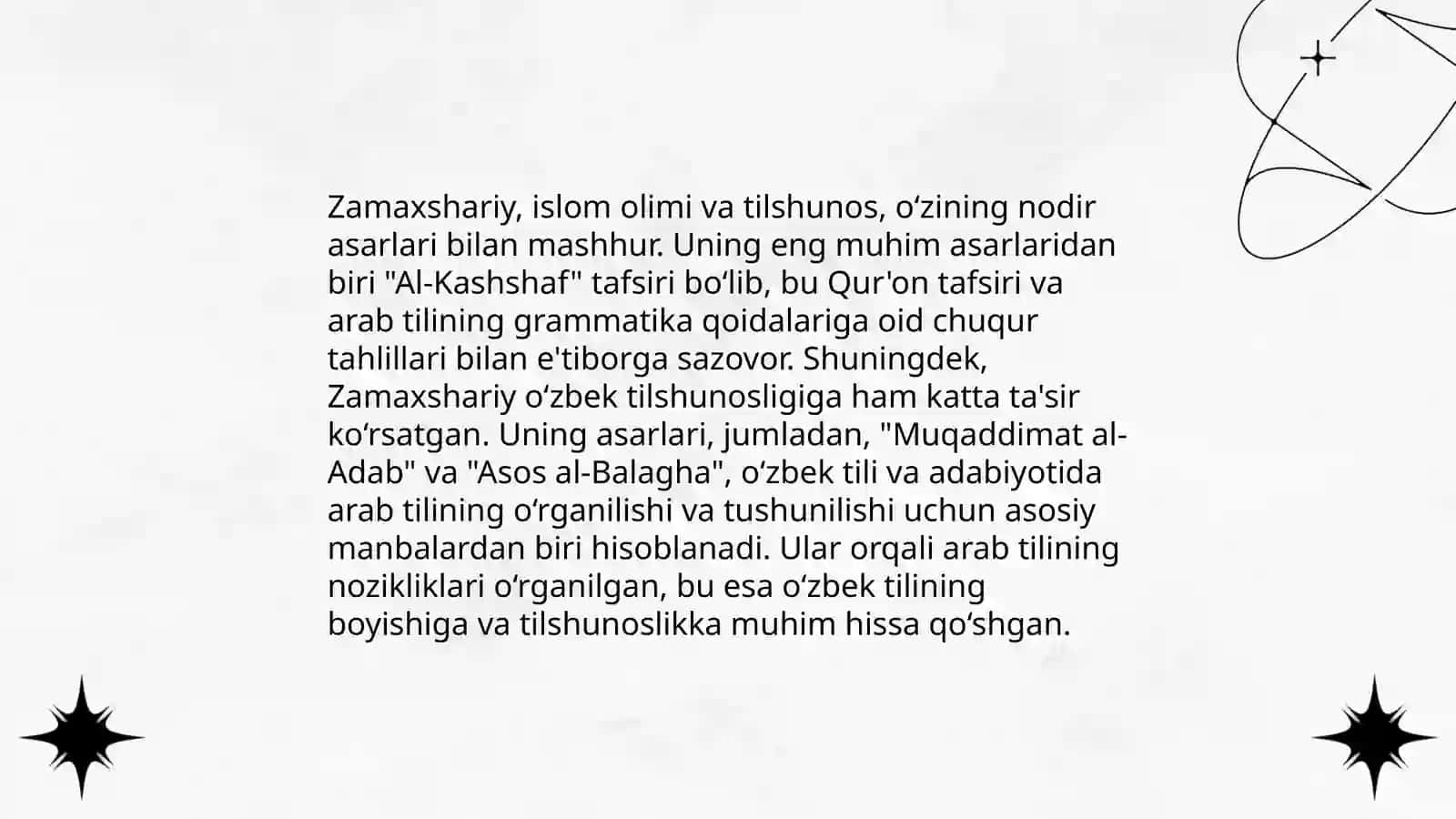 Mahmud Zamaxshariyning o'zbek tilshunosligidagi o'rni 4