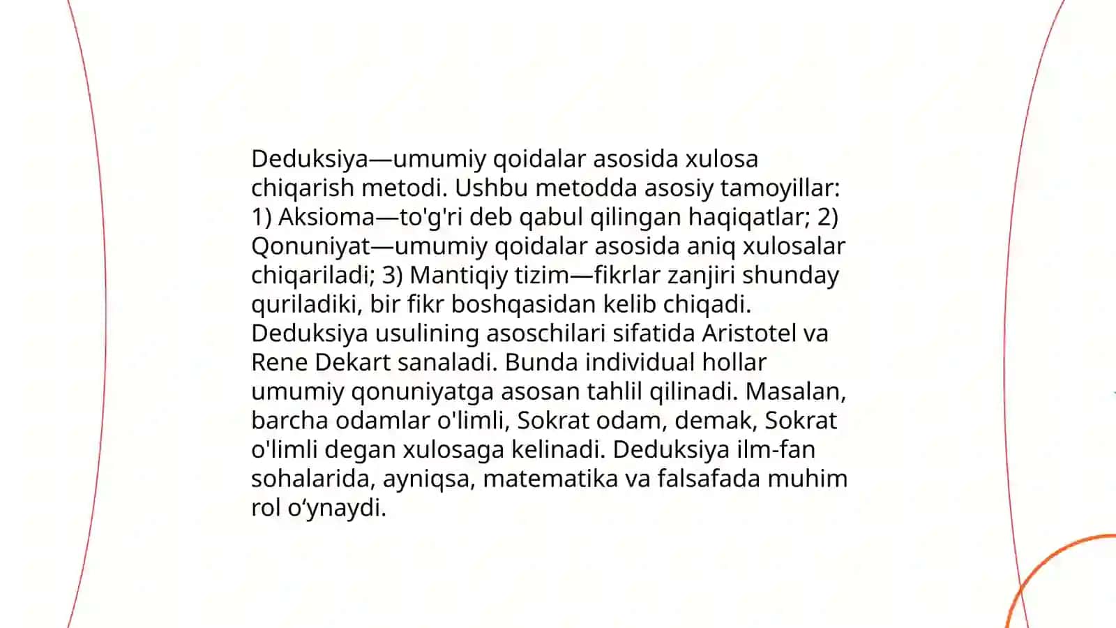 Induksiya, deduksiya va analogiya metodlari 4
