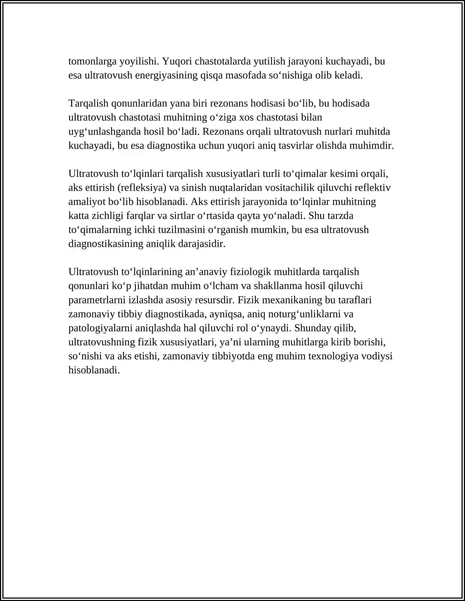 ULTRATOVUSH DIAGNOSTIKASINING FIZIK MEXANIZMLARI VA ZAMONAVIY TIBBIYOTDAGI ROLI 4