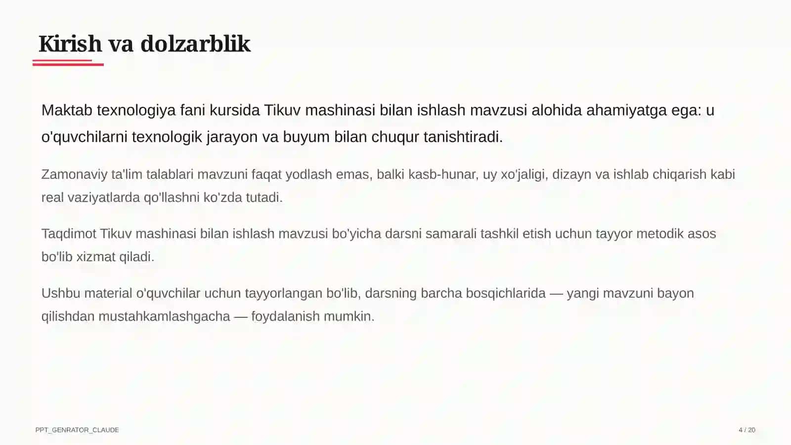 Tikuv mashinasi bilan ishlash (6-sinf) 4