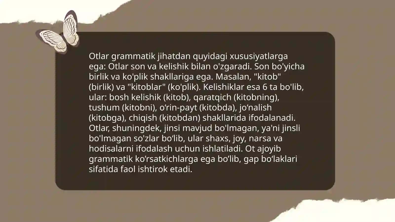 Ot soʻz turkumini oʻrganishda qoʻllaniladigan koʻrgazmalar 4