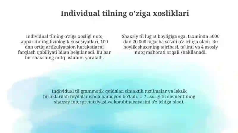 Individ va milliy til 4