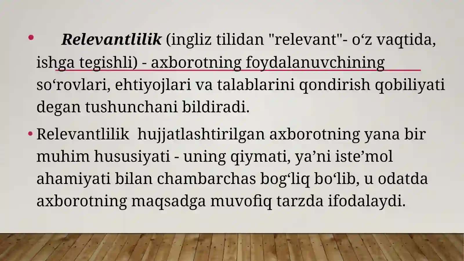Hujjatning ahborot hususiyatlari va kommunikatsiya imkoniyatlari 4