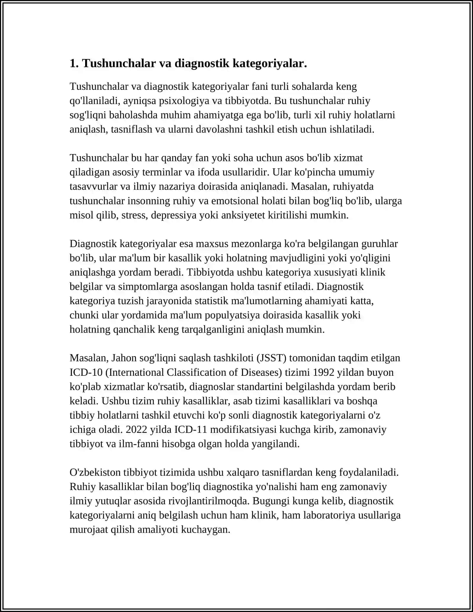 SHAXS PSIXODIAGNOSTIKASIDA QO'LLANILADIGAN METODIKALAR TASNIFI 4