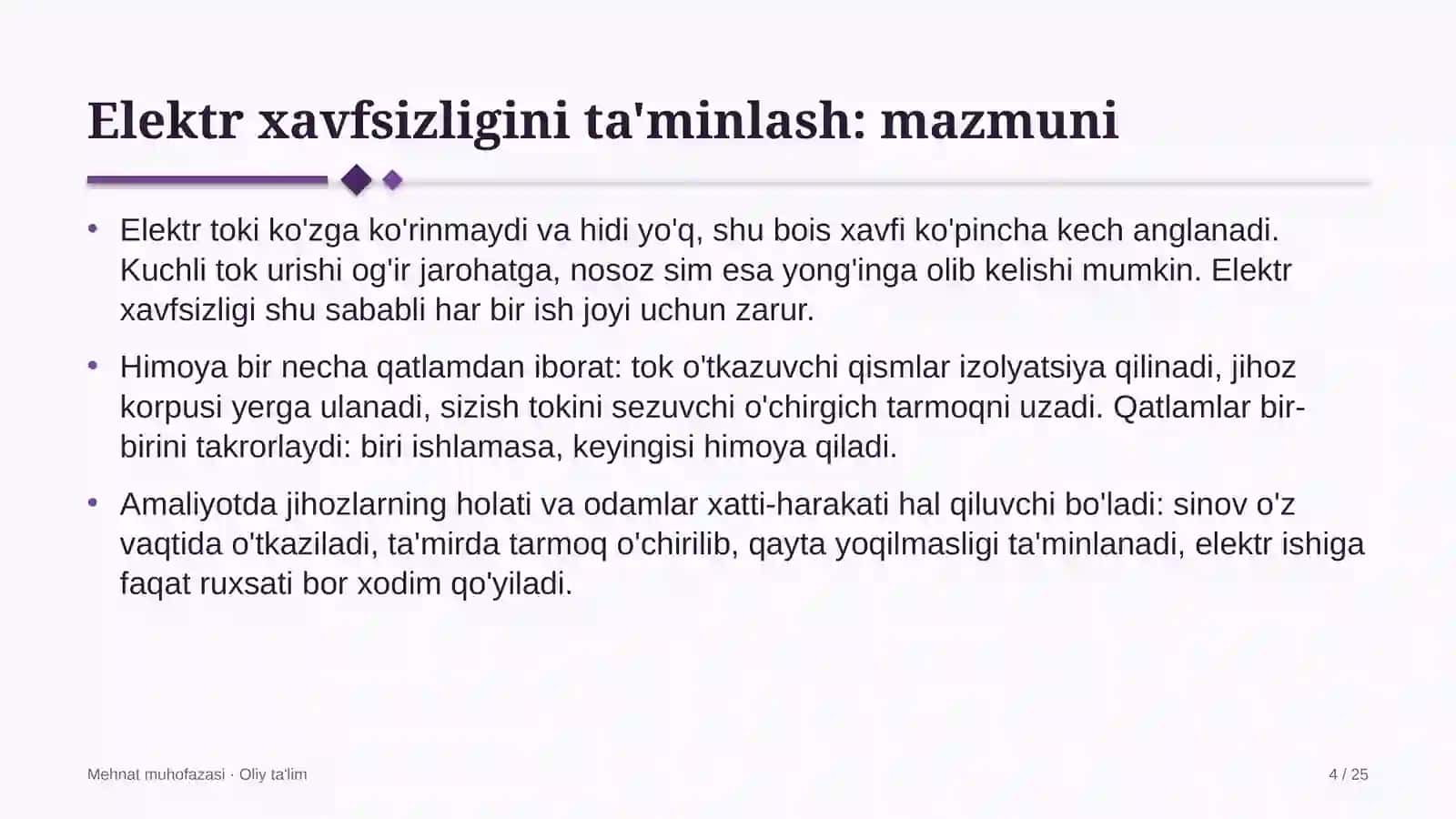 franchayzing tarmoqlarida elektr xavfsizligini ta'minlash 1406 4
