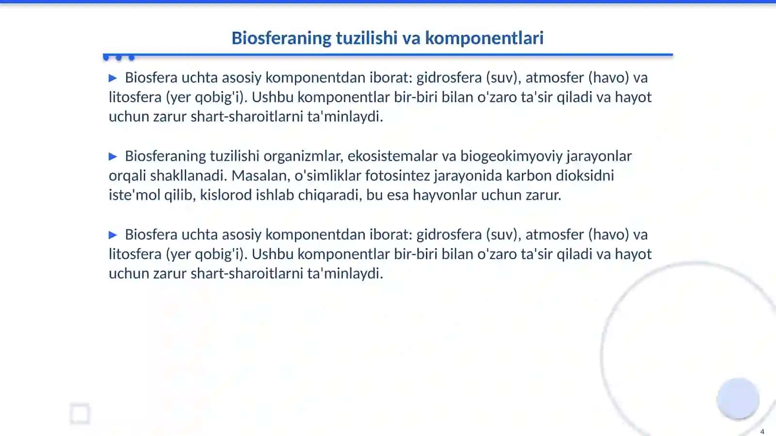 Biosfera haqida tushuncha 4