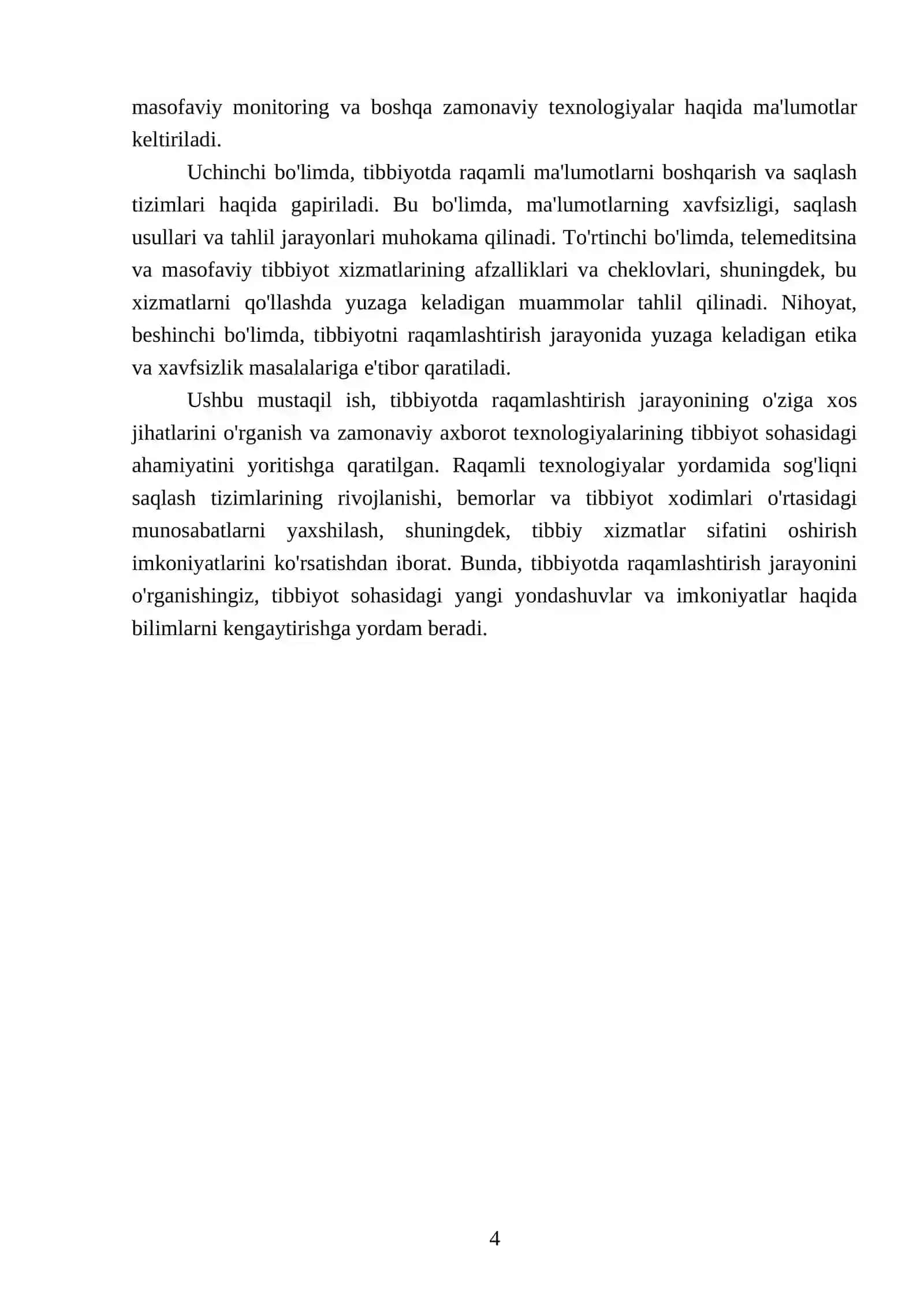 Tibbiyotni raqamamlashtirish 4