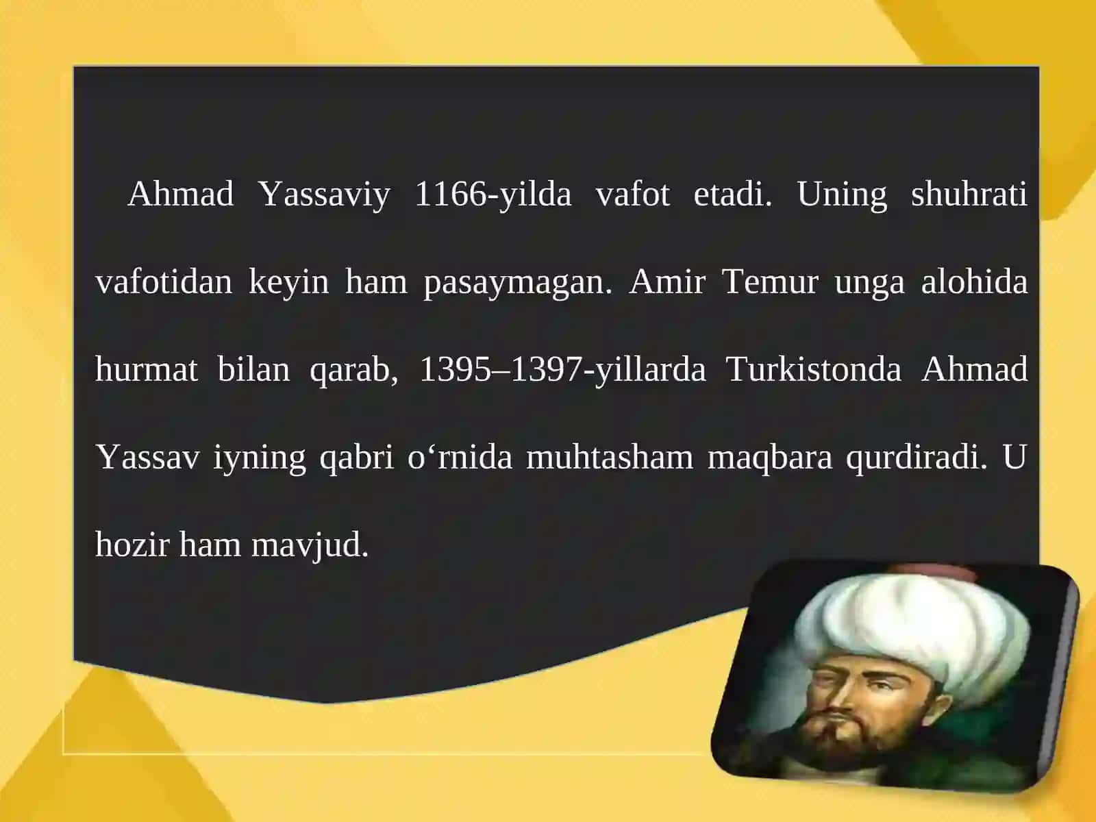 AHMAD YASSAVIY 4