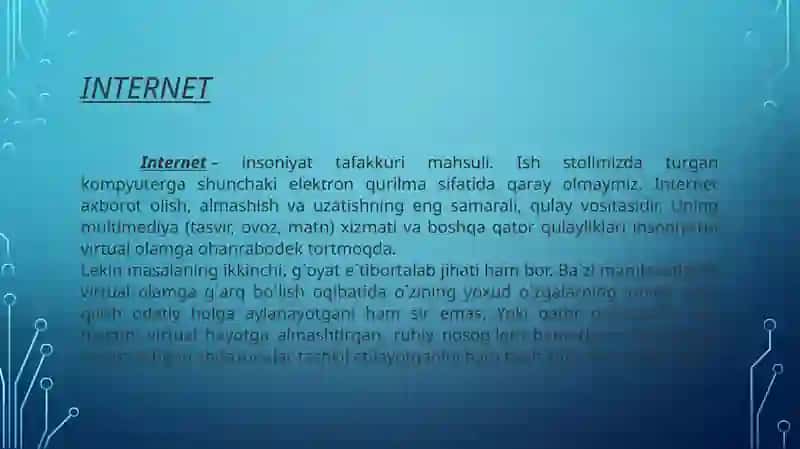 Internetdan foydalanish bo'yicha Sog'lom muhitni shakllantirish madaniyati 4
