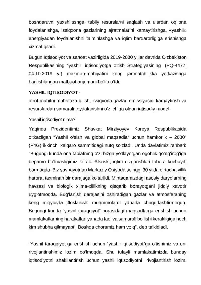 Yashil iqtisodiyot 4