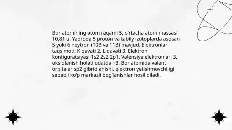 III A guruh elementlari.Bor va alyuminiy 4