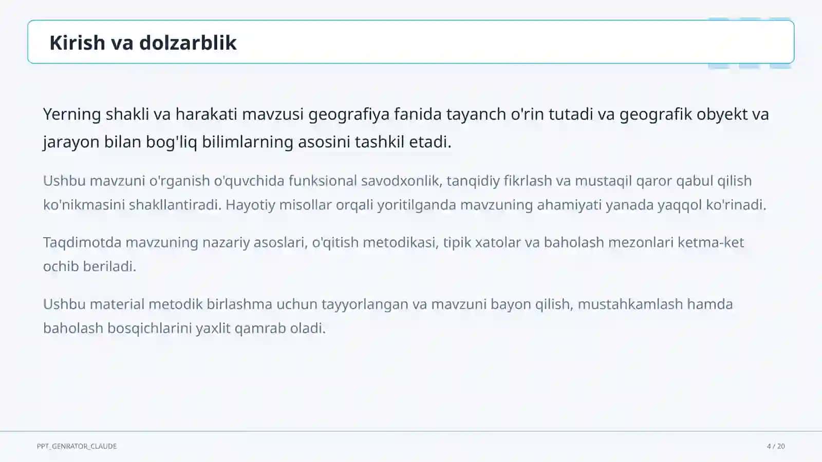 Yerning shakli va harakati (5-sinf) 4