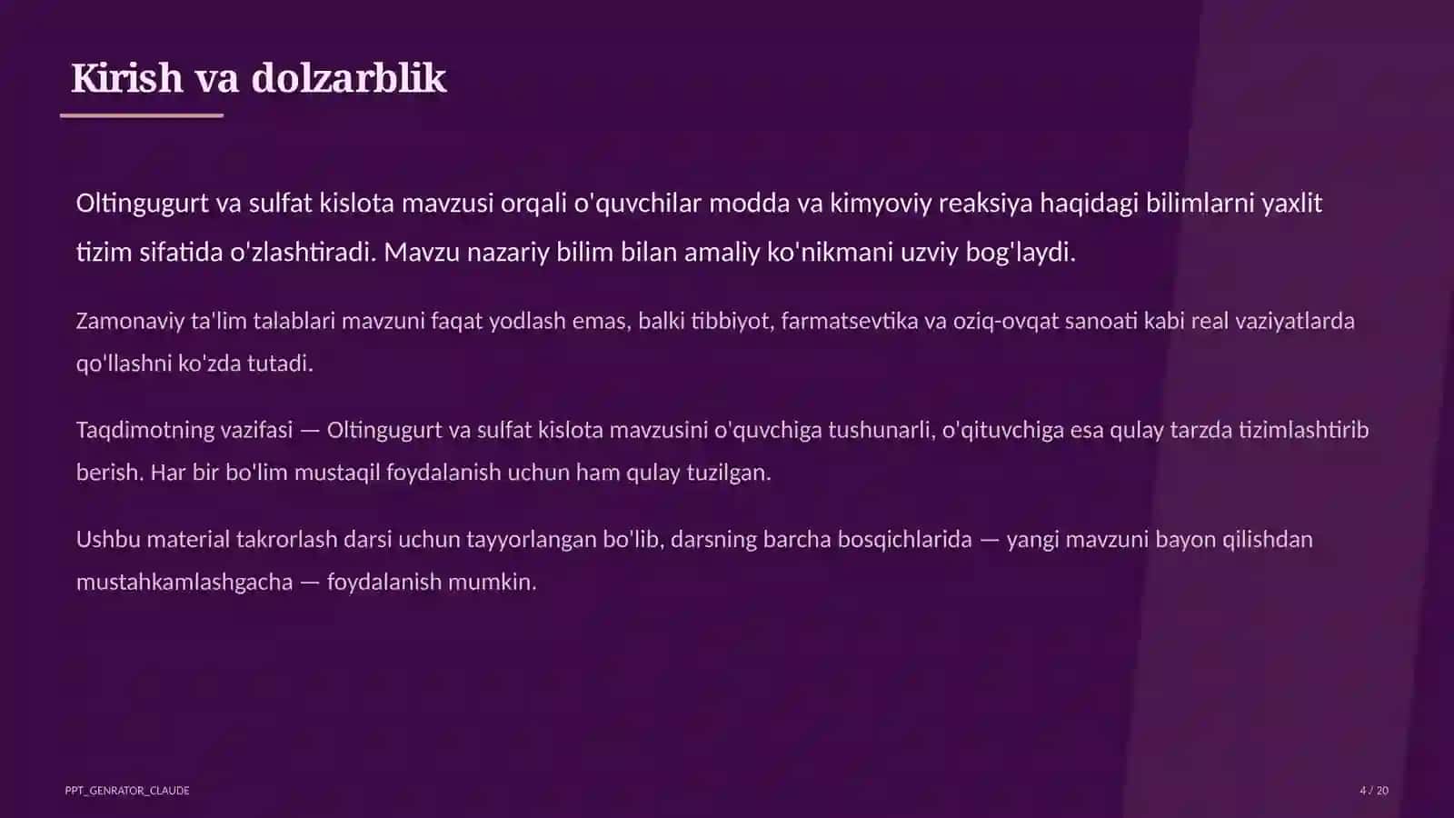 Oltingugurt va sulfat kislota (9-sinf) 4
