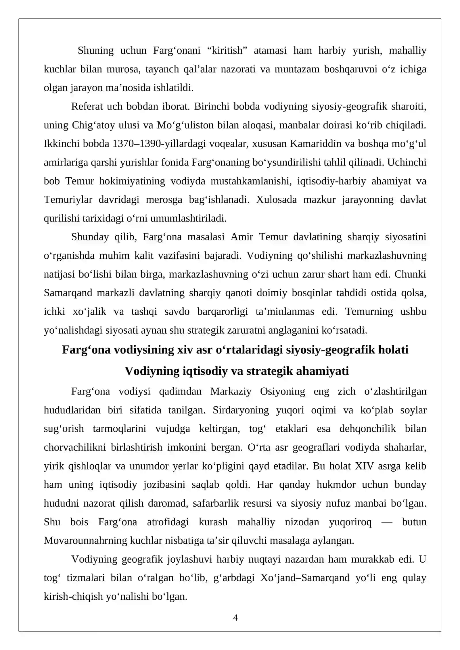 Farg‘ona vodiysini Amir Temur davlati tarkibiga kiritilishi 4