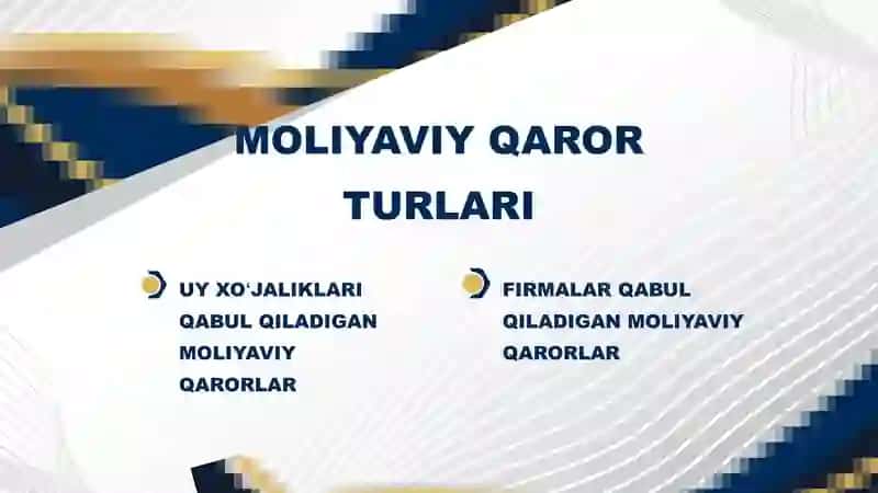 Moliyaviy qarorlar 4