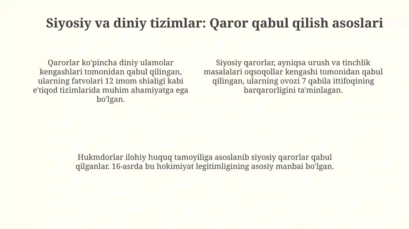 A’nanaviy jamiyatning qaror to’pishi 4