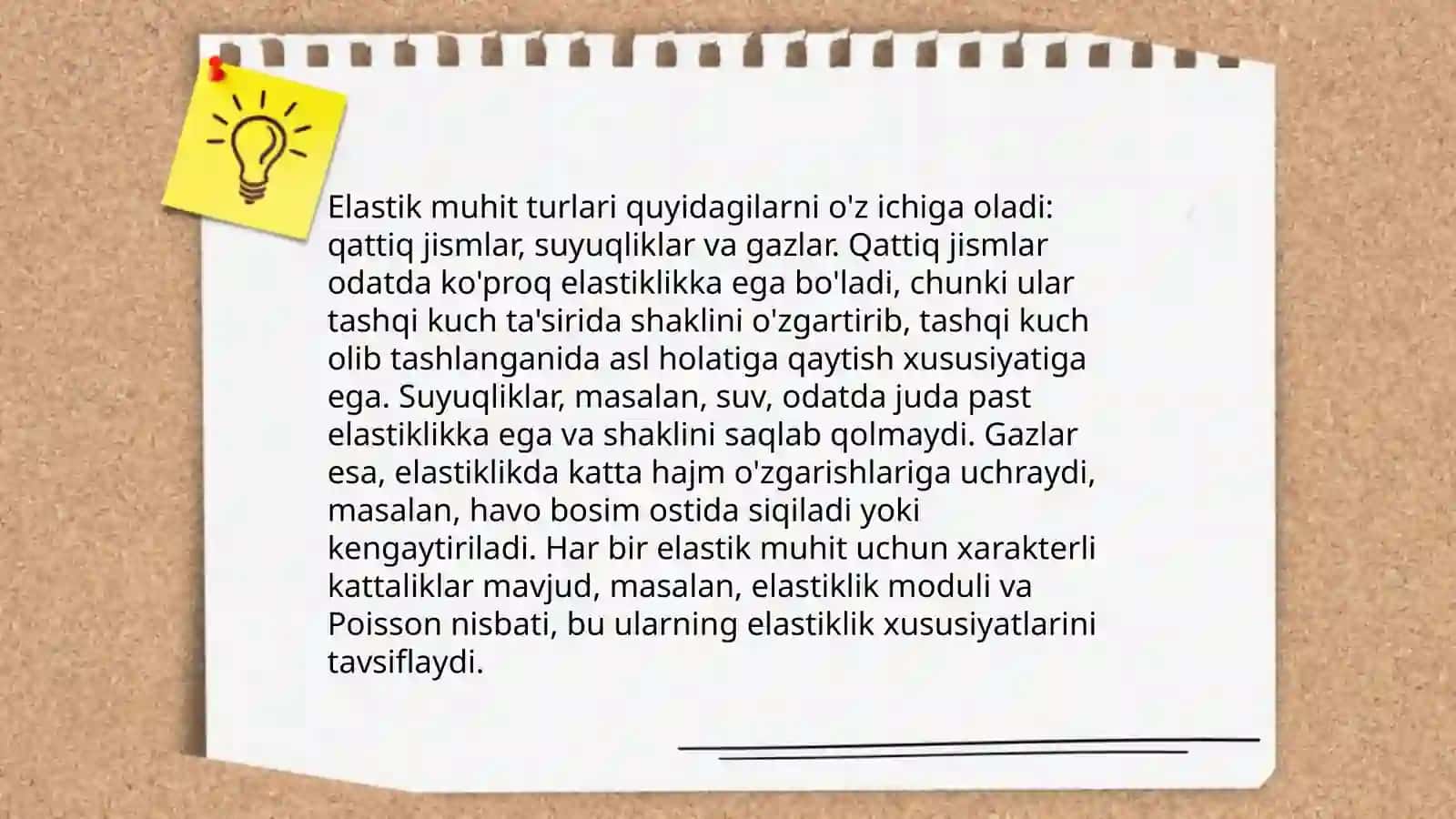 Toʻlqinlarning elastik muhitda tarqalish tezligi 4