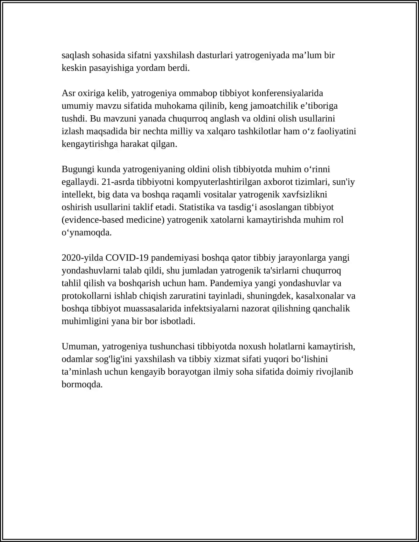 Yatrojeniya muammolari tarixi va dolzarblik 4